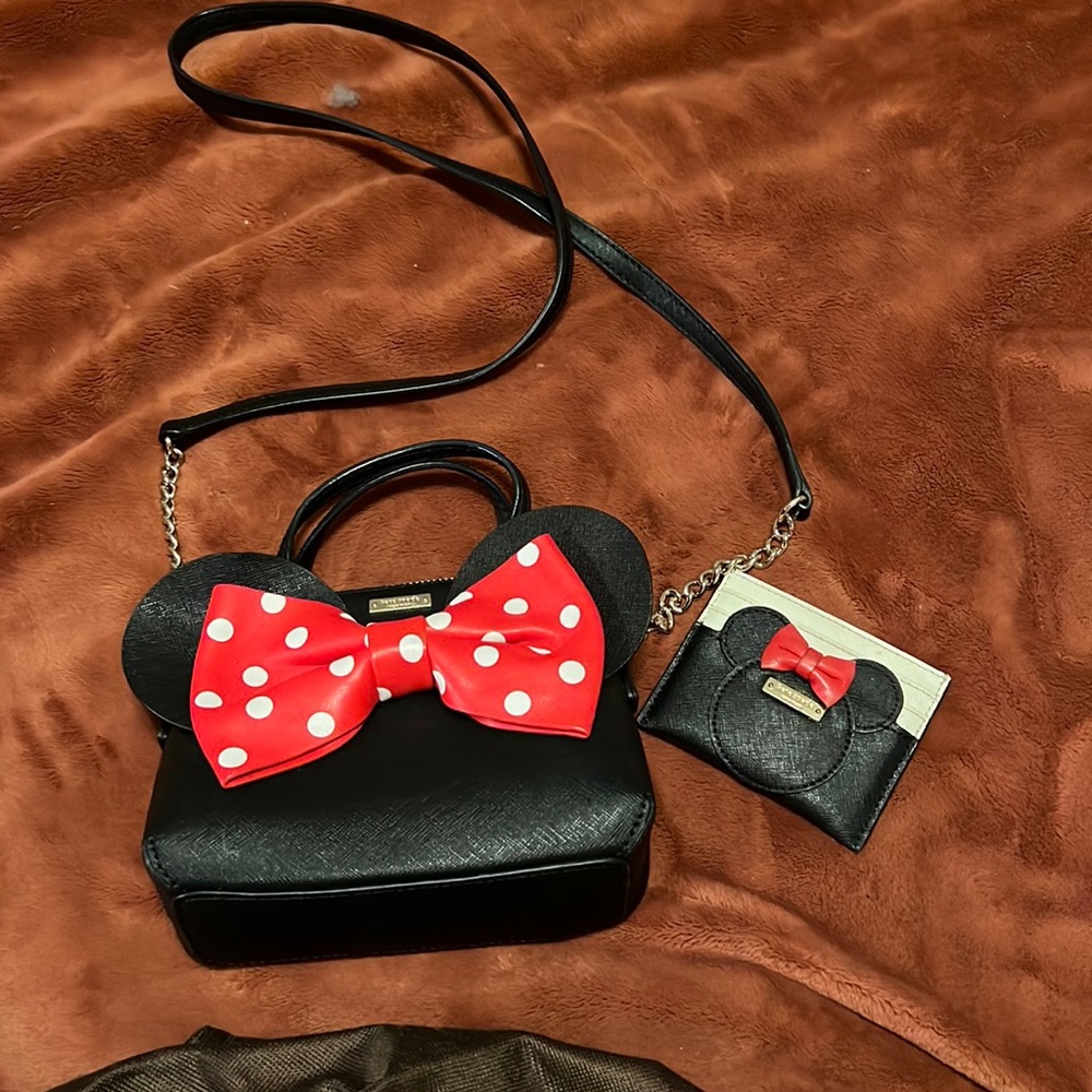 Kate Spade Minnie Mouse bag with matching card holder